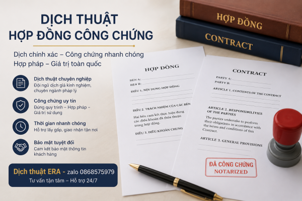 Dịch thuật hợp đồng công chứng
